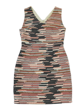 Eve Gravel textural sheath dress XS sleeveless Vneck summer Wedding Guest Office